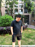 吉普（JEEP）冰絲運動(dòng)套裝男士夏季休閑跑步?jīng)龈兴俑赏笟舛绦鋞恤短褲兩件套男 黑色+黑色 3XL -150-165斤 曬單實(shí)拍圖