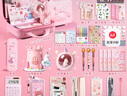 得力（deli）文具套裝禮盒大禮包女孩生日禮物7-14歲10歲男孩電動(dòng)文具小女孩6-12小學(xué)生高顏值六一兒童節(jié)禮物 3-9高年級【至尊高檔】手提箱款-女孩 曬單實(shí)拍圖