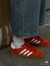 adidas T頭鞋 GAZELLE INDOOR復(fù)古板鞋德訓(xùn)鞋男女阿迪達(dá)斯三葉草 淺猩紅/漢玉白/金   36 曬單實(shí)拍圖