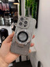 三只貓咪適用于蘋果16promax手機(jī)殼iPhone16pro自帶鏡頭膜iPhone15水鉆全包保護(hù)套14pro小眾奢高檔高級感 【太空銀-閃粉卡】磁吸隱形支架 iPhone 16 Pro Max 曬單實(shí)拍圖