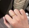 周六福  黃金戒指女款碎碎冰車(chē)花亮面指環(huán)送女友 計價(jià) 22號-2.26g 曬單實(shí)拍圖