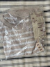 MUJI 嬰童 天竺編織 圓領(lǐng)短袖T恤童裝打底衫兒童男童女童25年春季 淺米色條紋 80 /48A 曬單實(shí)拍圖
