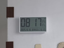 浪牌WiFi自動對時農(nóng)歷電子鐘電池大屏數(shù)字掛墻電視柜日歷溫度臥室鬧鐘 白色（wifi款） 干電池 曬單實拍圖
