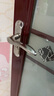 京本衛(wèi)生間浴室鎖室內(nèi)門(mén)鎖無(wú)鑰匙臥室房門(mén)鎖廁所不銹鋼鎖通用型門(mén)把手 【精拋】110孔距-35mm鎖舌套裝 曬單實(shí)拍圖
