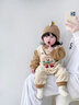 迪士尼（Disney）超萌網紅嬰兒服寶寶早秋衛(wèi)衣連體衣男寶2024新小月齡外穿服 漢堡 漢堡拼袖 90cm 曬單實拍圖