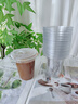 雙槍?zhuān)⊿uncha）一次性奶茶杯子咖啡飲料冰杯帶蓋加厚茶水果汁直飲杯400ml*20套  曬單實(shí)拍圖