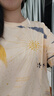 歐迪芬100%棉抑菌防螨女士睡衣女純棉短袖可外穿家居服套裝星空杏2XL 曬單實(shí)拍圖