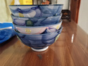 美濃燒（Mino Yaki）日本原裝進(jìn)口碗手繪山茶花飯碗4件套家用陶瓷餐具 曬單實(shí)拍圖