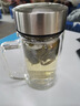 天喜（TIANXI）玻璃杯加厚泡茶杯水杯大容量送禮茶水分離杯節(jié)日禮物本色380ml 曬單實拍圖