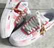 耐克（NIKE）球鞋定制 Air Force 1AF1空軍一號 淺墨染指 玫瑰情話 男女鞋 玫瑰情話 定制款不支持退換  35 .5 全新正品  假一賠十 曬單實拍圖