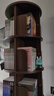 小泥猴實木旋轉書架360度旋轉家用多層落地書房書架加厚17mm [全實木六層]胡桃木色-底盤46cm 曬單實拍圖