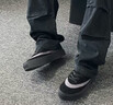 EQLZ義闊FAULT24 男款小白鞋情侶黑色夏季復古板鞋女耐磨 黑石 42.5 曬單實(shí)拍圖