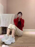 ZUOSAISI品牌老爹鞋女厚底網(wǎng)面透氣休閑鞋女2025秋季新品女鞋百搭鞋子女 白色 34 曬單實拍圖