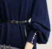 皮爾卡丹（pierre cardin）2025新款早秋長袖連衣裙女配大衣優(yōu)雅毛衣裙半高領打底 藏青色.【版】 XL 曬單實拍圖