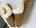 UGG秋季女士時(shí)尚舒適茸茸毛圈口平底休閑樂(lè )福鞋懶人毛毛鞋1119002 CHE | 栗色 36 曬單實(shí)拍圖