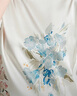 金菊基礎(chǔ)款真絲桑蠶絲花卉印花夏季圓領(lǐng)短袖通勤百搭日常女式T恤上衣 白色 XL 曬單實(shí)拍圖
