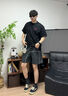 FPA潮牌撞色哈蘇輕薄訓練短褲寬松直筒簡(jiǎn)約休閑運動(dòng)五分褲男款 深灰色 L 曬單實(shí)拍圖