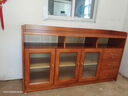 梧誠實(shí)木餐邊柜酒柜一體靠墻客廳餐廳廚房碗柜1.2米置物架茶水柜矮柜 海棠色【1.6米長(cháng)】 曬單實(shí)拍圖