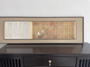珠輝 蘭亭序壁畫書房字畫茶室裝飾畫新中式客廳掛畫辦公室沙發(fā)背景墻 《蘭亭序》(咖色亞麻布托底) 寬156cm*高48cm 胡桃色實木外框 曬單實拍圖