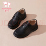 富羅迷男童皮鞋春秋季兒童軟底學(xué)生校園演出鞋男孩單鞋 黑色 33  曬單實(shí)拍圖