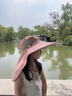 偶森太陽能風(fēng)扇帽子兒童披肩遮陽帽男女童大帽檐太陽帽夏季戶外防曬帽 曬單實拍圖