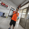 特步（XTEP）兒童運動套裝夏季短袖短褲兩件套冰絲速干2025新款6-16歲男童夏裝 橘T黑褲 140 曬單實拍圖