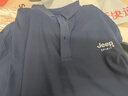 JEEP SPIRIT300斤大碼短袖t恤男夏季薄款加肥加大polo衫胖子肥胖大碼寬松上衣 藏青  7XL (235-260斤) 曬單實拍圖