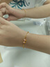 中國黃金（CHINA GOLD）蝴蝶結(jié)黃金手鏈女999足金手鏈生日禮物送女朋友老婆七夕情人節(jié) 足金在逃公主手鏈*A款+戀語禮盒 曬單實(shí)拍圖