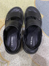 奧康（Aokang）官方男鞋 夏季新款時尚潮流涼鞋男荔枝紋壓花沙灘鞋【門店發(fā)貨】 1241721023黑色 40 250mm 曬單實拍圖
