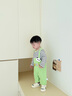 巴帝巴帝秋季新款純棉嬰幼兒童連體衣爬服男女寶寶哈衣 彩色熊貓 80cm 曬單實拍圖
