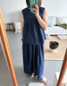 無印良品（MUJI）女式 棉紗 抽褶輕便長(zhǎng)裙 長(zhǎng)半身裙裙子女裝25年夏季純棉 藏青色 M (160/66A) 曬單實(shí)拍圖
