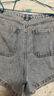 唐獅牛仔短褲女夏裝新款休閑寬松褲子女褲熱褲WP 淺牛仔藍 S 曬單實(shí)拍圖