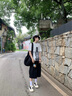 共跡gongji【范丞丞同款】2025夏季方頭厚底板鞋女休閑厚底帆布鞋小白鞋男 森林黑 【張藝興同款] 偏大一碼 42 （272mm） 曬單實拍圖