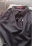 皮爾卡丹（pierre cardin）高檔男士短袖T恤夏季薄款桑蠶絲翻領(lǐng)商務(wù)休閑POLO衫抗皺上衣體恤 黑色 2XL 推薦150-165斤 曬單實(shí)拍圖