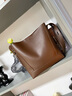 紀詩(shī)哲輕奢包包女包女士單肩包新款斜挎水桶包送女友老婆生日禮物 咖啡色 曬單實(shí)拍圖
