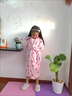 G.DUCKKIDS童裝兒童浴袍男女童法蘭絨秋冬季加厚睡袍中大童珊瑚絨卡通睡衣 粉色草莓 135（S）建議身高120-140 曬單實(shí)拍圖