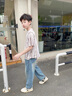 G.DUCKKIDS小黃鴨男童褲子夏季2025新款中大童牛仔褲兒童闊腿防蚊褲男孩長褲 藍(lán)色 140 建議9~10歲【130-140cm】cm 曬單實(shí)拍圖