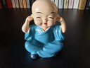 哥綸新中式禪意四不小和尚家居擺件裝飾品小沙彌公仔辦公室桌面小擺設(shè) 【光頭】四不小和尚（4個套裝） 曬單實(shí)拍圖