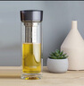 膳魔師（THERMOS）雙層玻璃杯400毫升男女士茶水分離水杯泡茶杯帶茶漏TCGE-400D GY 曬單實(shí)拍圖