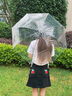 皓梵潔透明雨傘透明傘長(zhǎng)柄男女網(wǎng)紅拍照白色晴雨傘簡(jiǎn)約純色塑料兒童成人 1把裝【升級(jí)加固】 曬單實(shí)拍圖