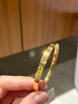 六福珠寶七夕禮物 長長久久黃金手鐲圓環(huán)足金手鐲 計價 54mm-約9.99克 曬單實拍圖