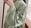 絲儂女士真絲睡裙大碼寬松連衣裙100%桑蠶絲家居服禮盒 流華 銅綠 L (170) 曬單實(shí)拍圖