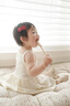 ENHENN嬰兒吊帶裙薄紗2025夏裝女童連衣裙女寶寶公主裙白裙子 白色 90 cm 曬單實(shí)拍圖