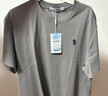 U.S. POLO ASSN.T恤男夏季涼感短袖圓領白色小t恤打底衫上衣男裝父親節 黑色 XL 曬單實拍圖