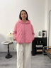 波司登（BOSIDENG）2025新款輕薄羽絨服女短款90絨連帽菱格保暖防風(fēng)外套B250135316 子黛粉1738 S 160/84A 體重約110-125斤 曬單實(shí)拍圖