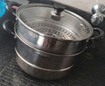 蘇泊爾SUPOR好幫手304不銹鋼雙層復(fù)底28cm蒸鍋燃?xì)怆姶艩t通用蒸籠SZ28B5 曬單實(shí)拍圖