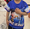 迪士尼（Disney）男童夏季套裝哪吒新款兒童短袖衣服洋氣寶寶網(wǎng)眼速干服兩件套夏裝 藍(lán)色兩件套 110 建議身高100左右 曬單實(shí)拍圖