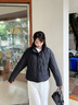波司登（BOSIDENG）2025新款輕薄羽絨服女短款90絨立領(lǐng)菱格寬松時尚外套B250135326 夜空黑|8F44 S 160/84A 體重約110-125斤 曬單實拍圖