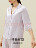 金三塔商場同款真絲睡衣女100%桑蠶絲優(yōu)雅蕾絲絲綢睡衣家居服情人節(jié)禮物 櫻花紫6258 XL 曬單實拍圖