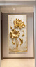 莫小邪中式九魚荷花圖玄關(guān)墻裝飾畫走廊過道掛畫高級(jí)感正對(duì)門led燈壁畫 T130506 40*80cm（單幅） PS環(huán)?？?質(zhì)感紋理面 輕奢金框（黑框備注） 曬單實(shí)拍圖